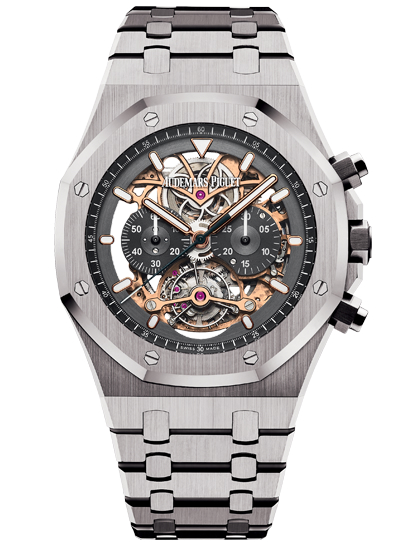 Review Replica Audemars Piguet Royal Oak Tourbillon Chronograph Openworked 26347TI.OO.1205TI.01 watch